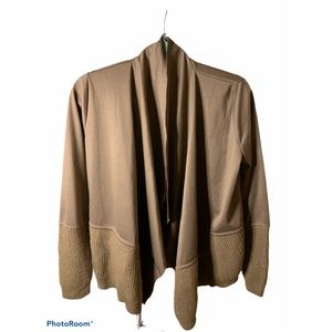 HAVE Drape Front Jacket Tan Size Medium